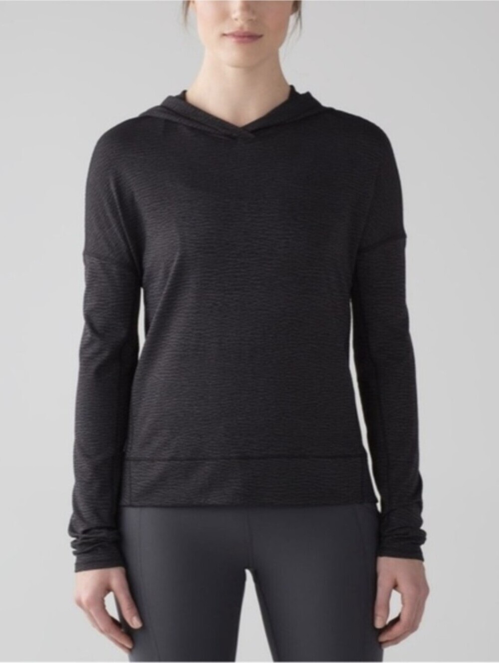 Lululemon Squad Goals Hoodie - Pebble Jacquard Black sz 8